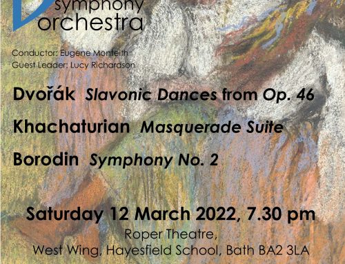 Tickets are still available for the March 12th concert from Bath Box Office and on the door on the evening of the concert
